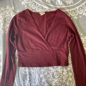Garage long sleeve crop top
